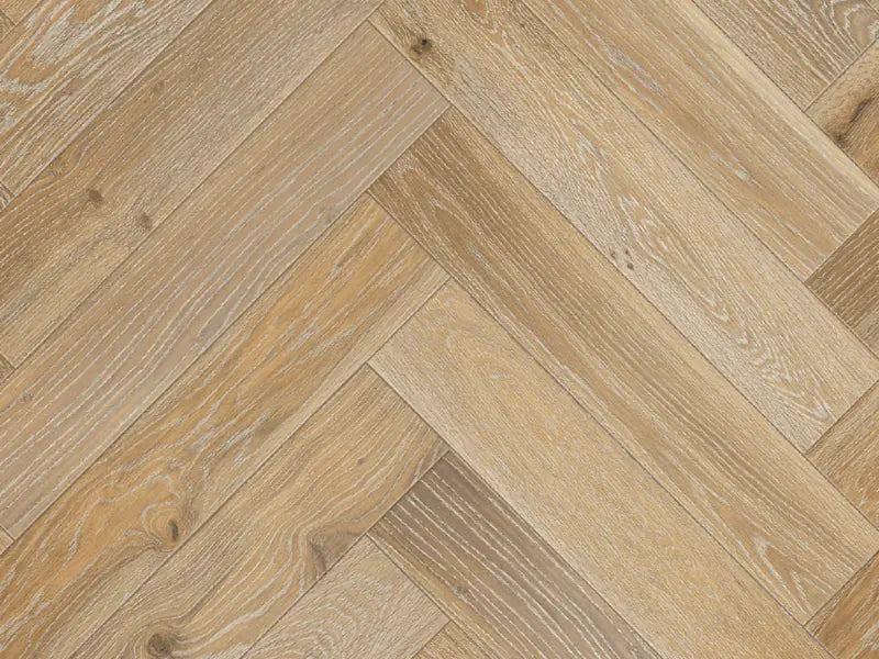 Elka - Whitewashed Oak Herringbone (€89.99/m2)