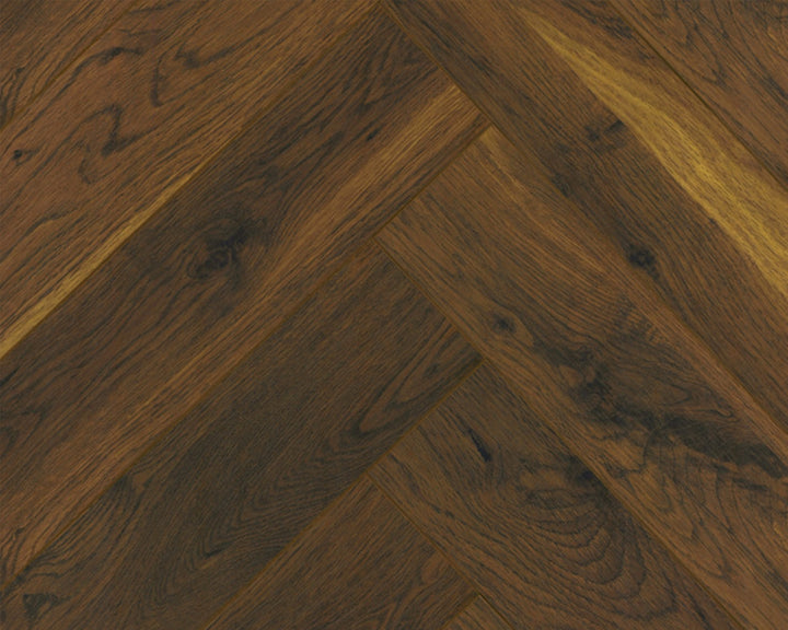 Canadia Aqua - Smoked Cathedral Oak Herringbone 12mm (€42.99/m2)