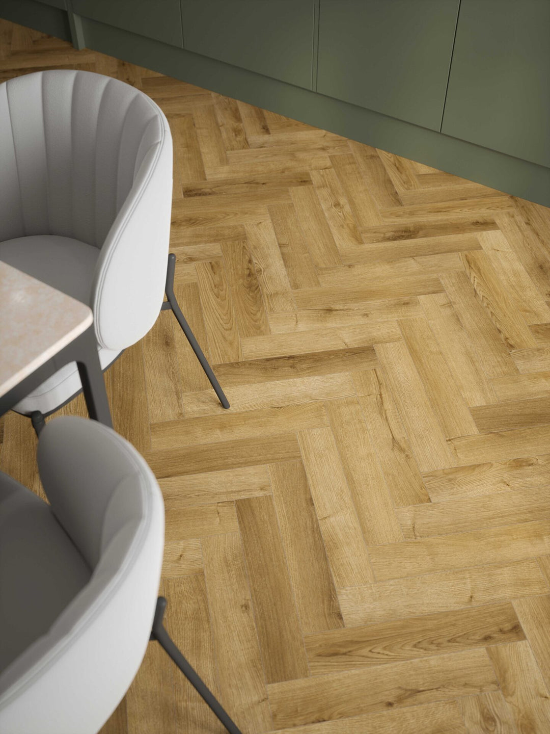 Canadia Aqua - Stade Oak Herringbone 12mm (€42.99/m2)