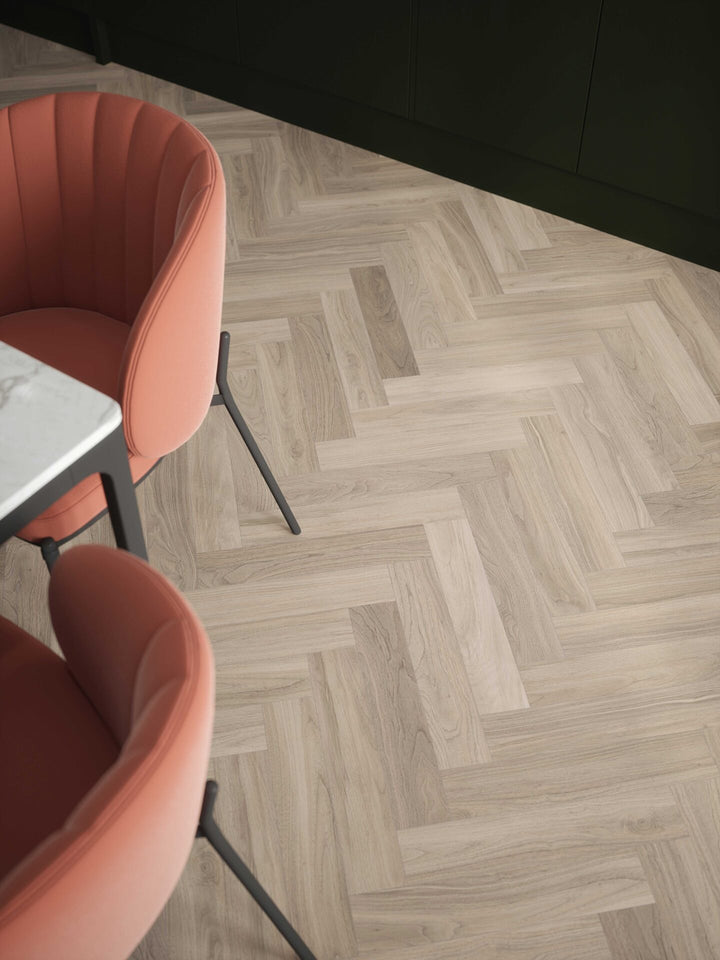 Canadia Aqua - Tartas Oak Herringbone 12mm (€42.99/m2)