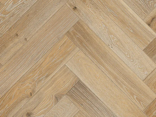 Elka - Whitewashed Oak Herringbone (€89.99/m2)